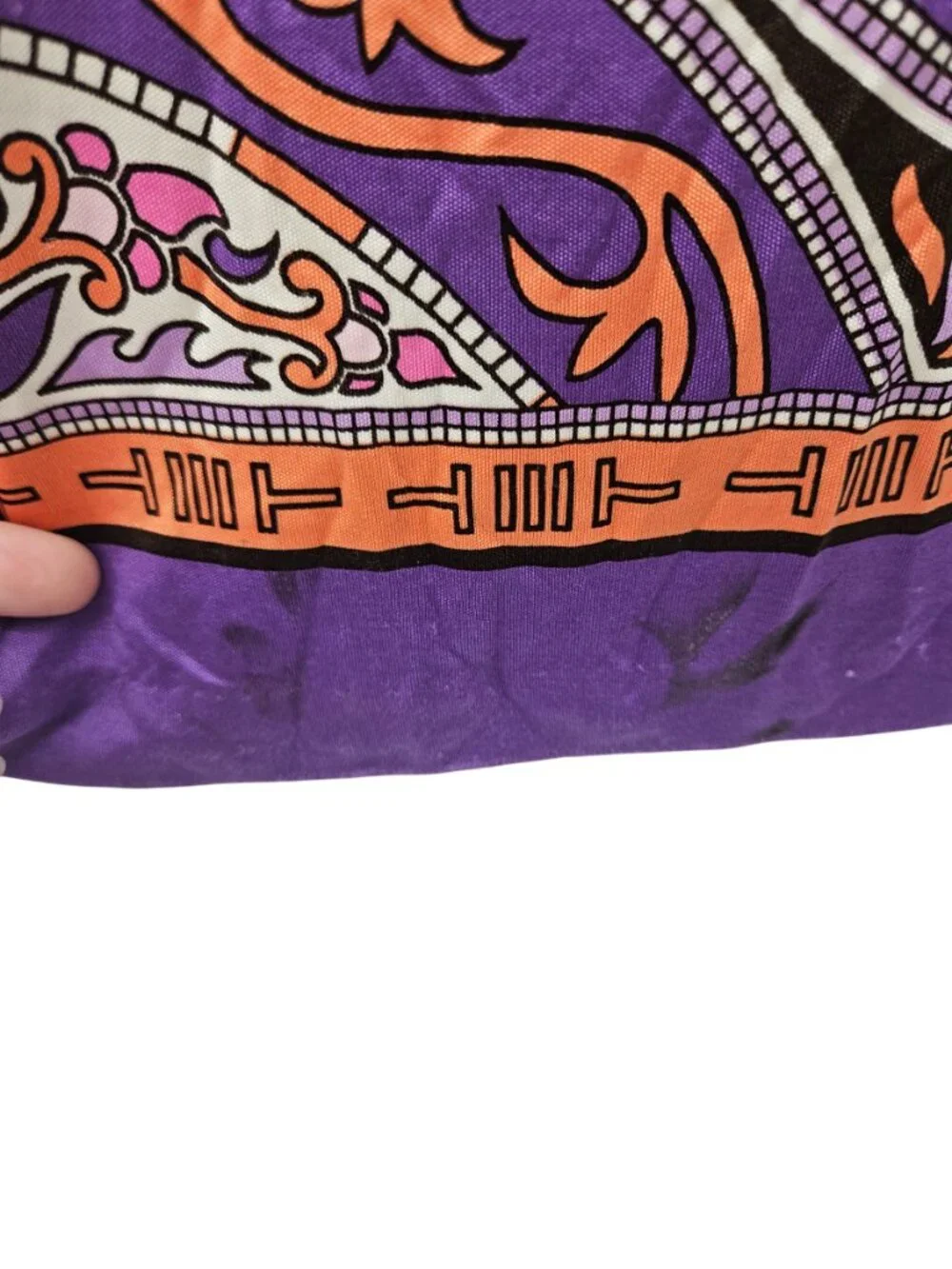 Tory Burch Geometric Silk Maxi Dress Purple Women's Size S Preppy Boho Summer